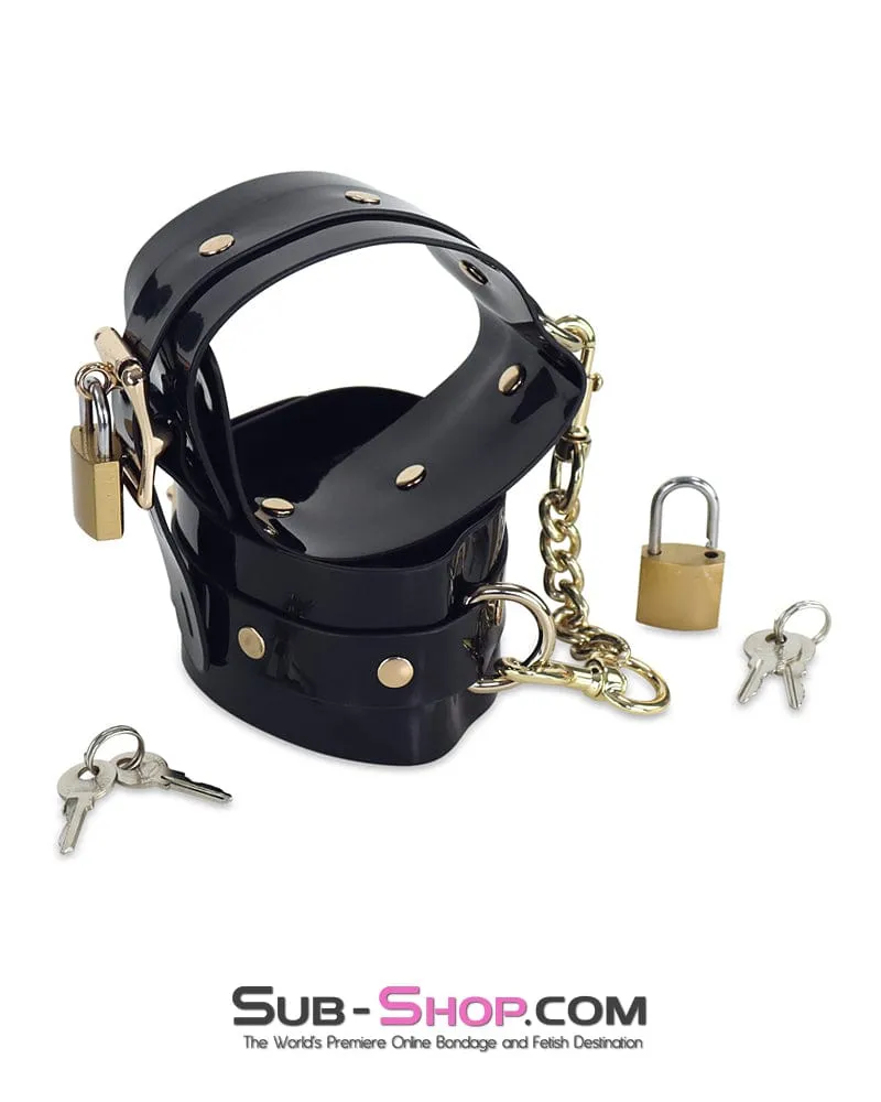 1343DL      Locking Patent Wrist or Ankle Bondage Cuffs