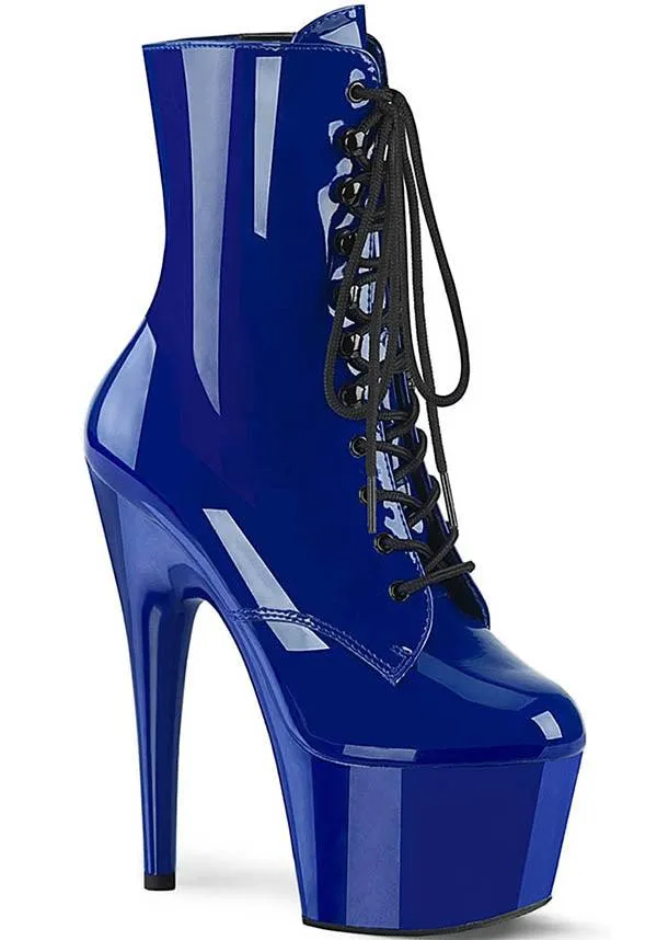 Adore-1020 [Royal Blue Patent] | PLATFORM HEELS [PREORDER]