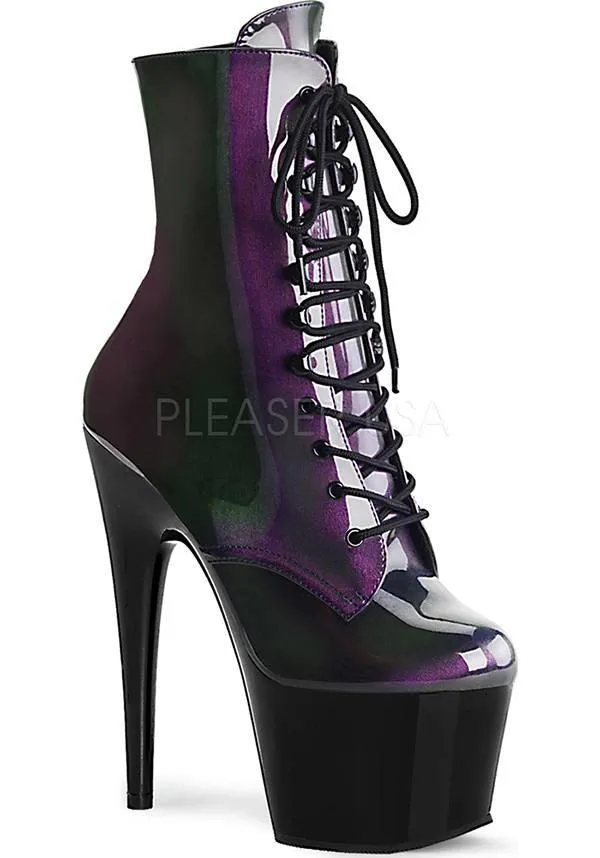 ADORE-1020SHG [Purple-Olive/Black] | PLATFORM BOOTS [PREORDER]