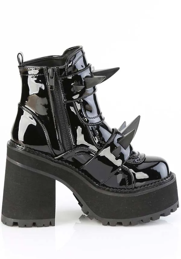 ASSAULT-72 [Black Patent] | PLATFORM BOOTS [PREORDER]