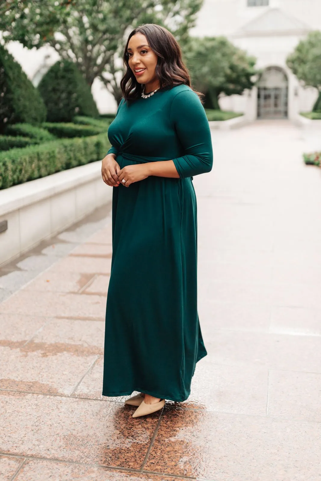 Bri Maxi Dress in Hunter Green