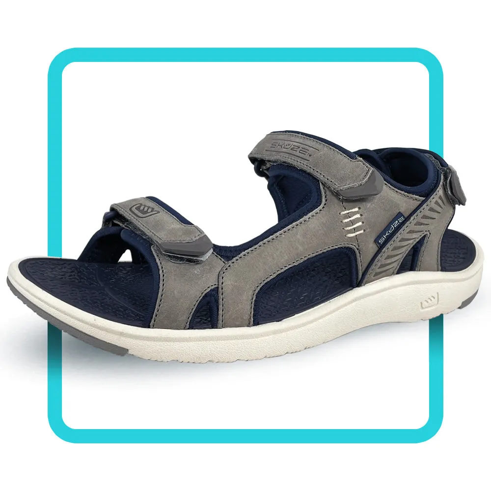 Cabo by Skuze Shoes - Grey & Navy