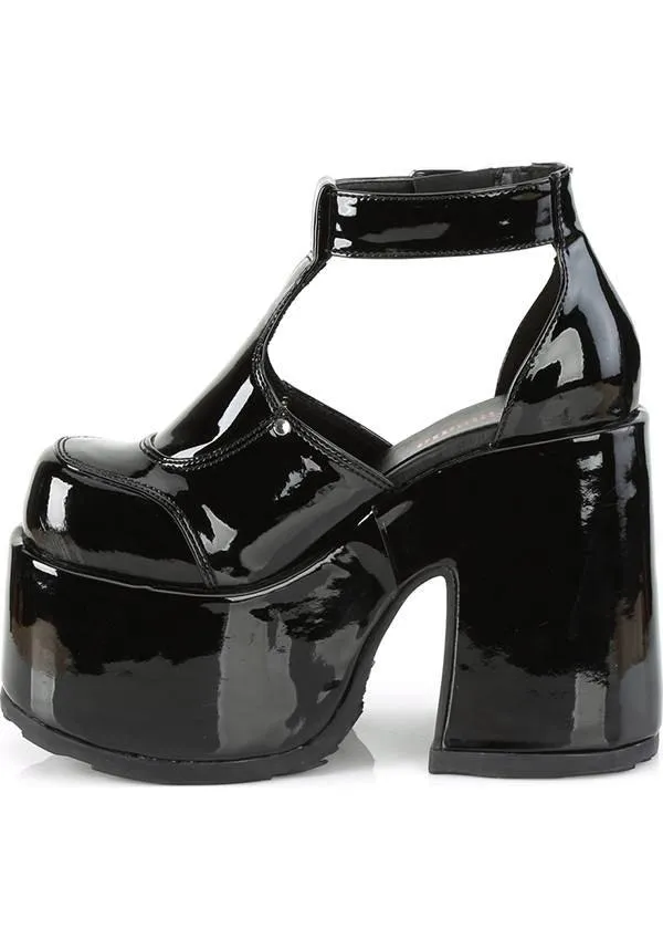 CAMEL-103 [Patent Black] | PLATFORM HEELS [PREORDER]