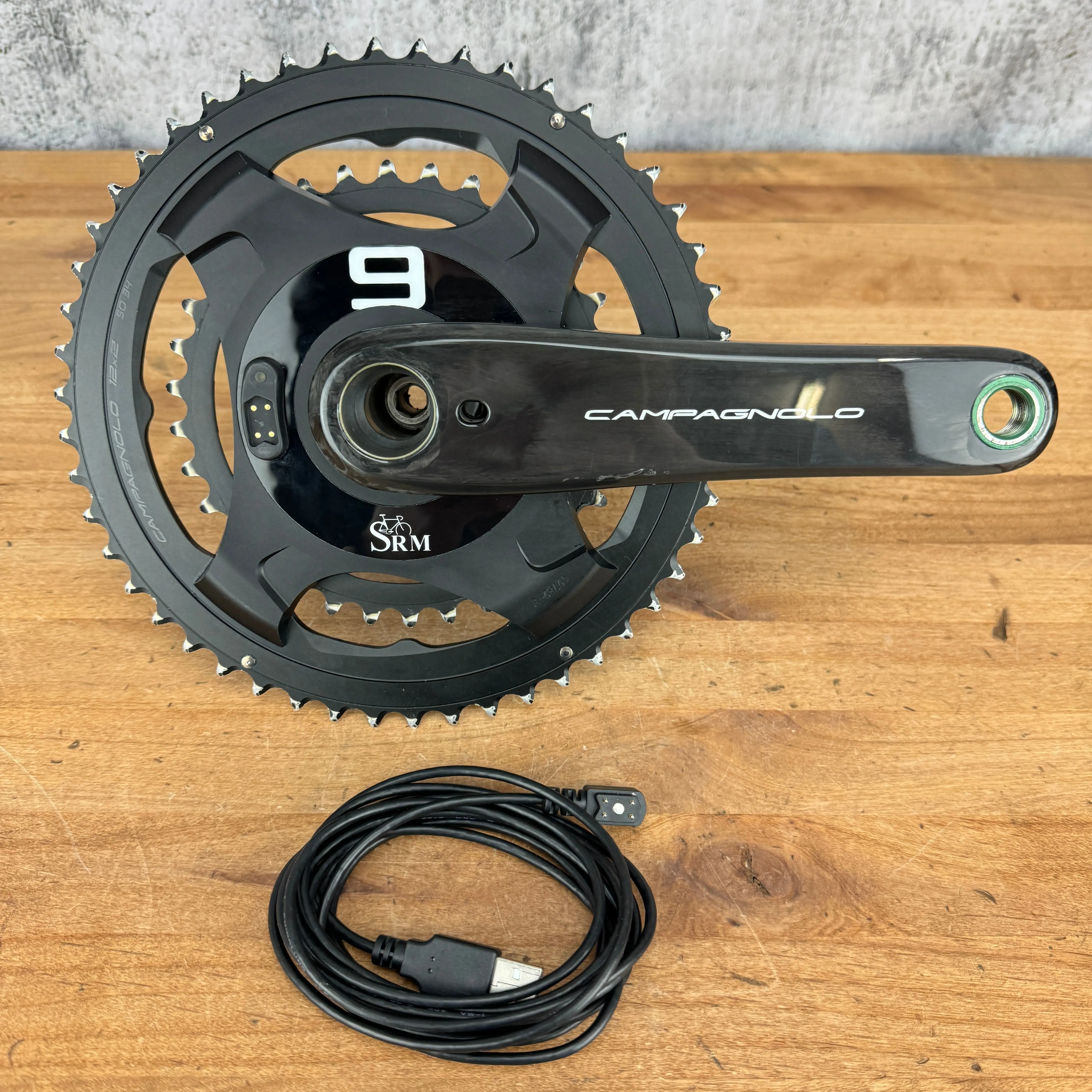 Campagnolo SRM PM9 172.5mm 50/34t 12-Speed Carbon Power Meter Bike Crankset