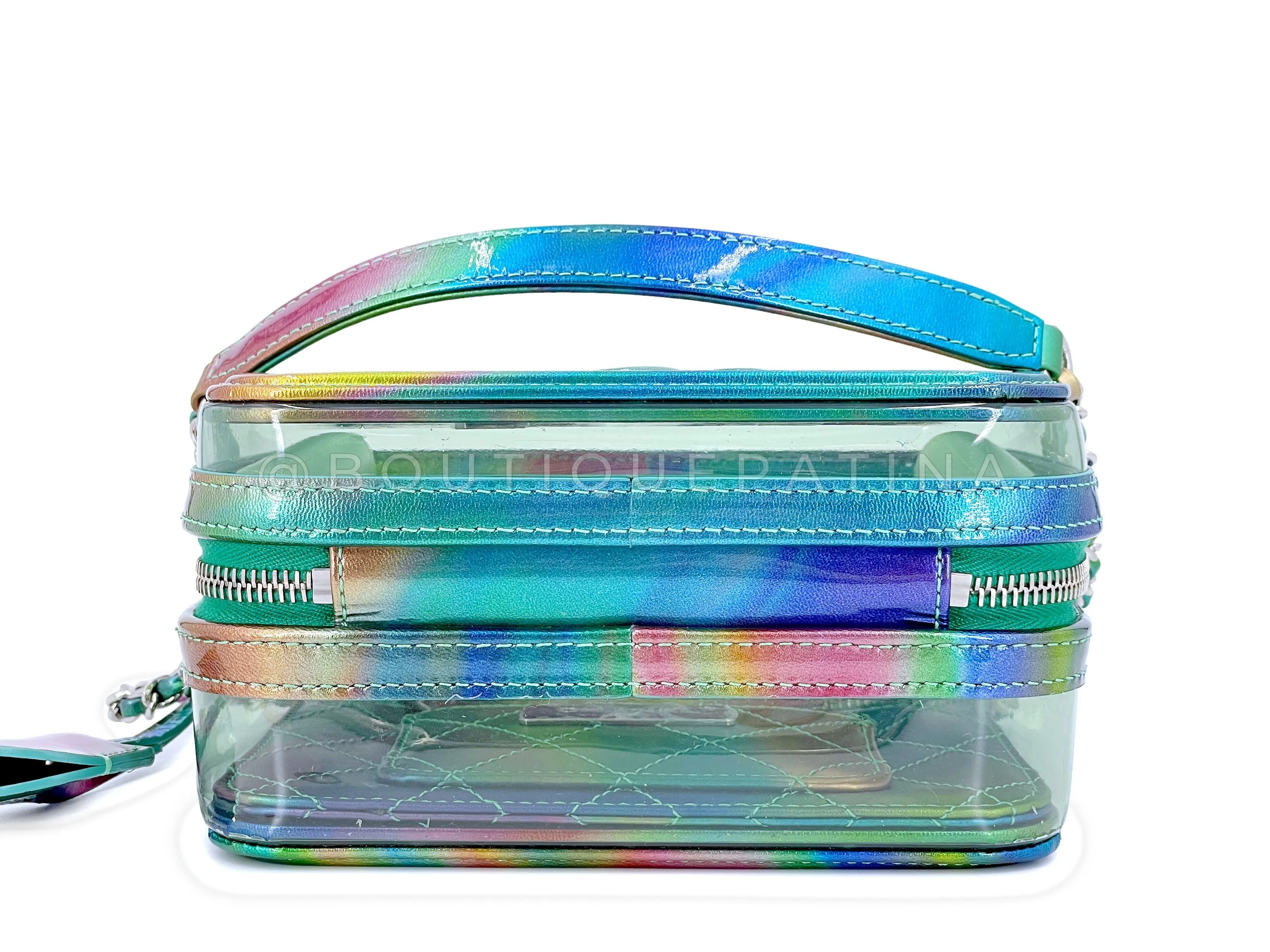 Chanel 20C Rainbow Filigree PVC Vanity Case Bag