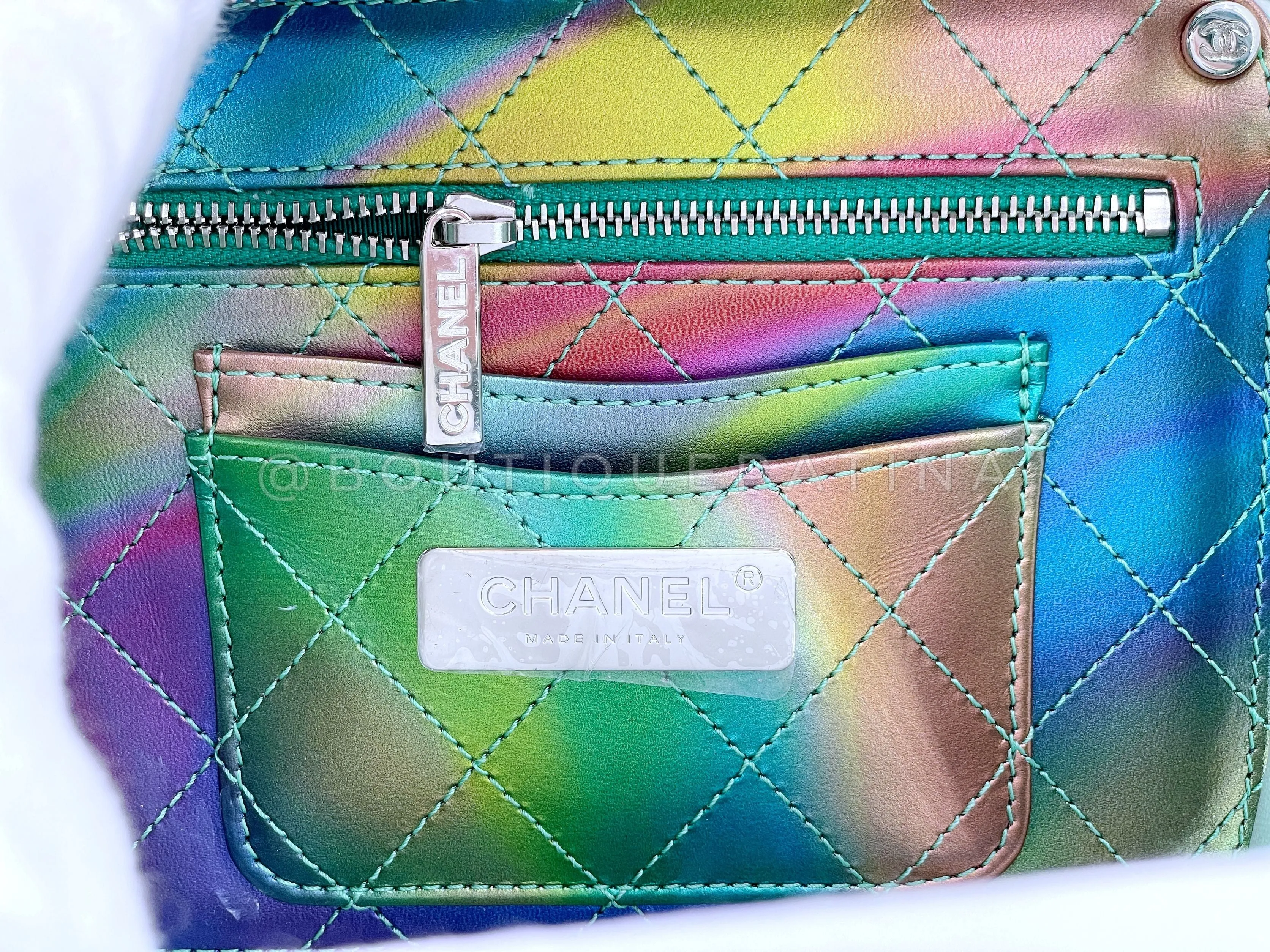 Chanel 20C Rainbow Filigree PVC Vanity Case Bag