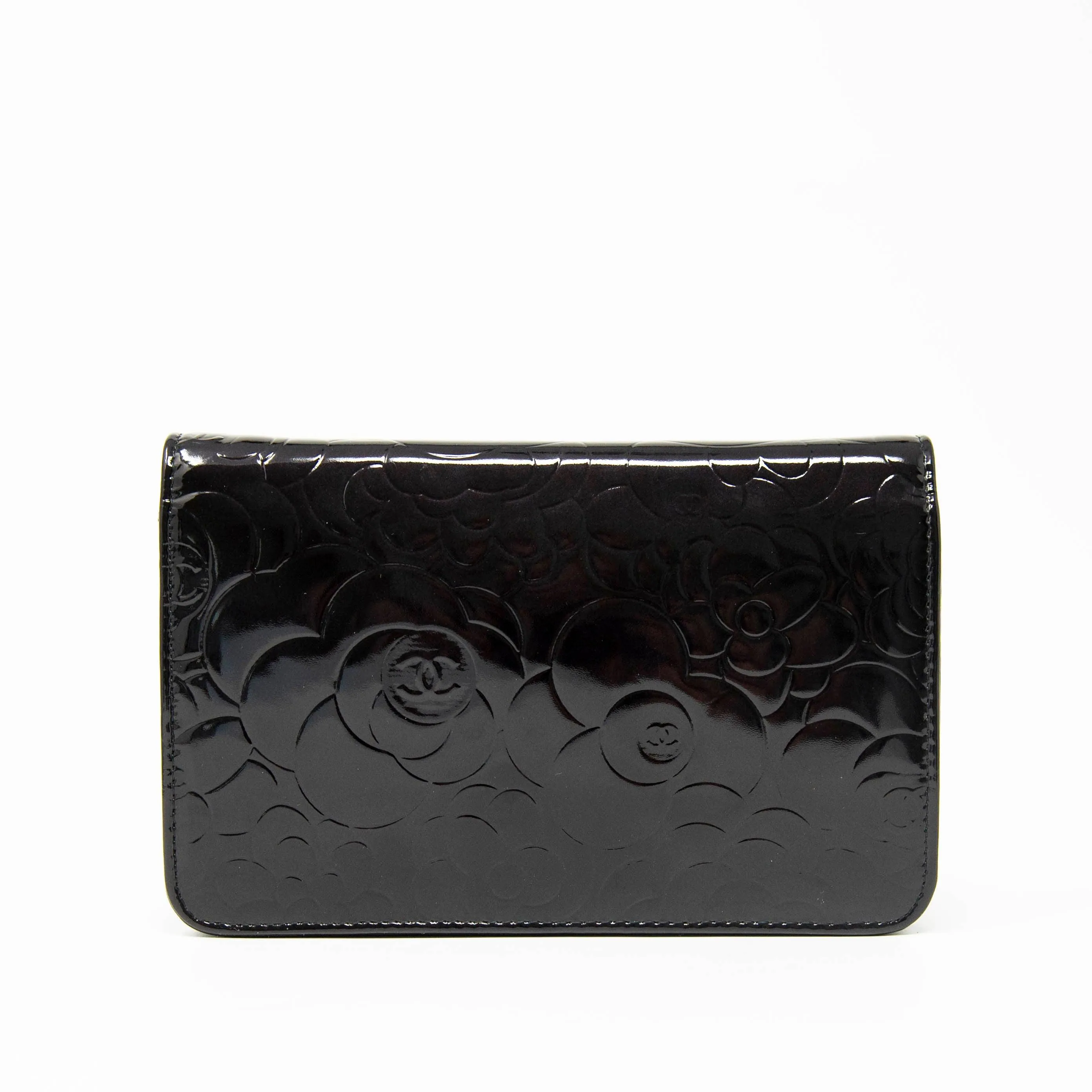 Chanel Black Camellia Wallet On Chain