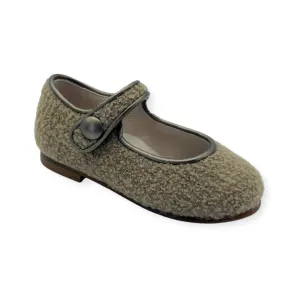 Charlotte- Taupe Bouclé Mary Jane Shoes