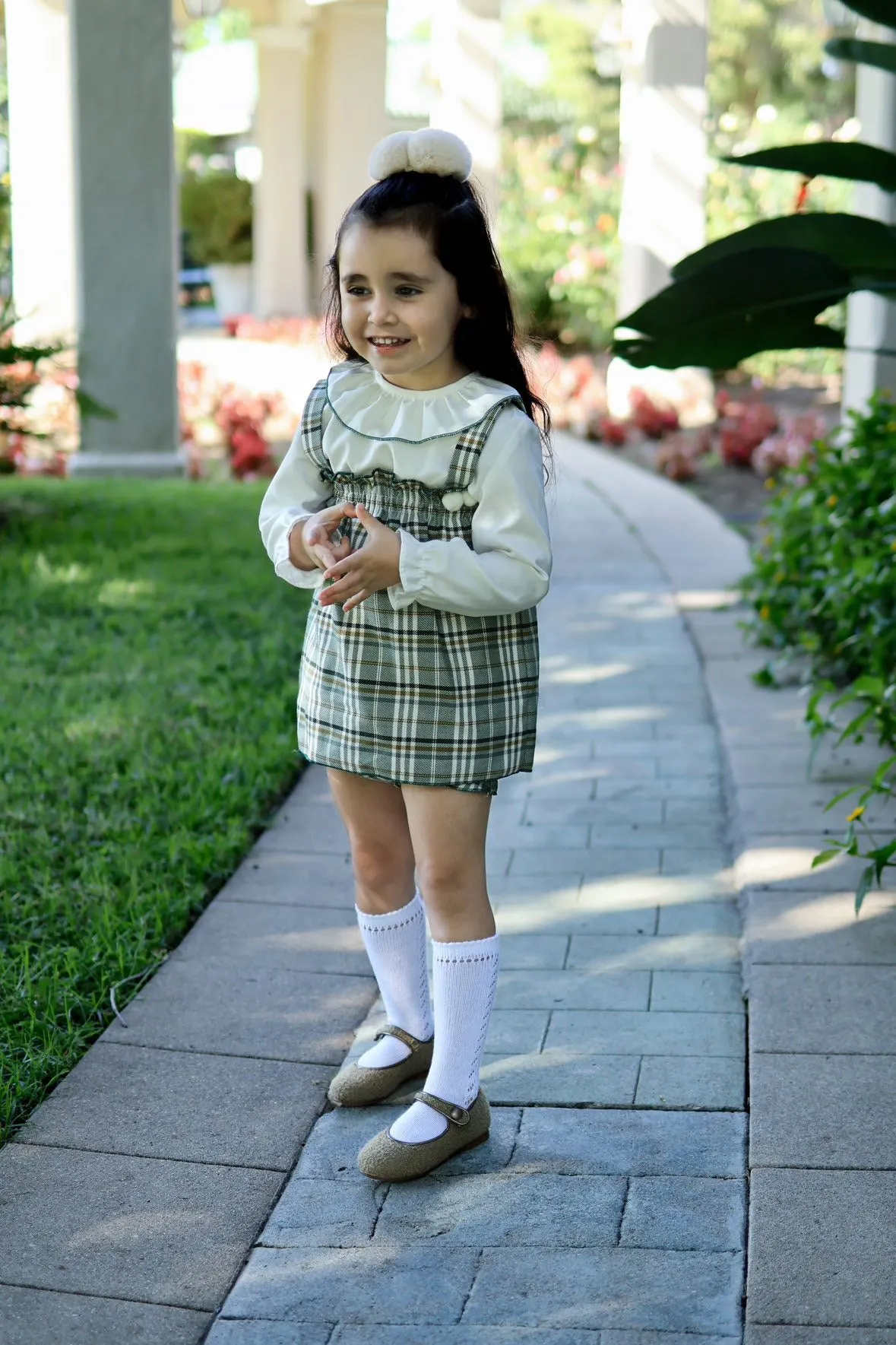 Charlotte- Taupe Bouclé Mary Jane Shoes