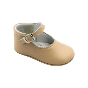 Chloe- Tan Leather Baby Mary Jane Shoes