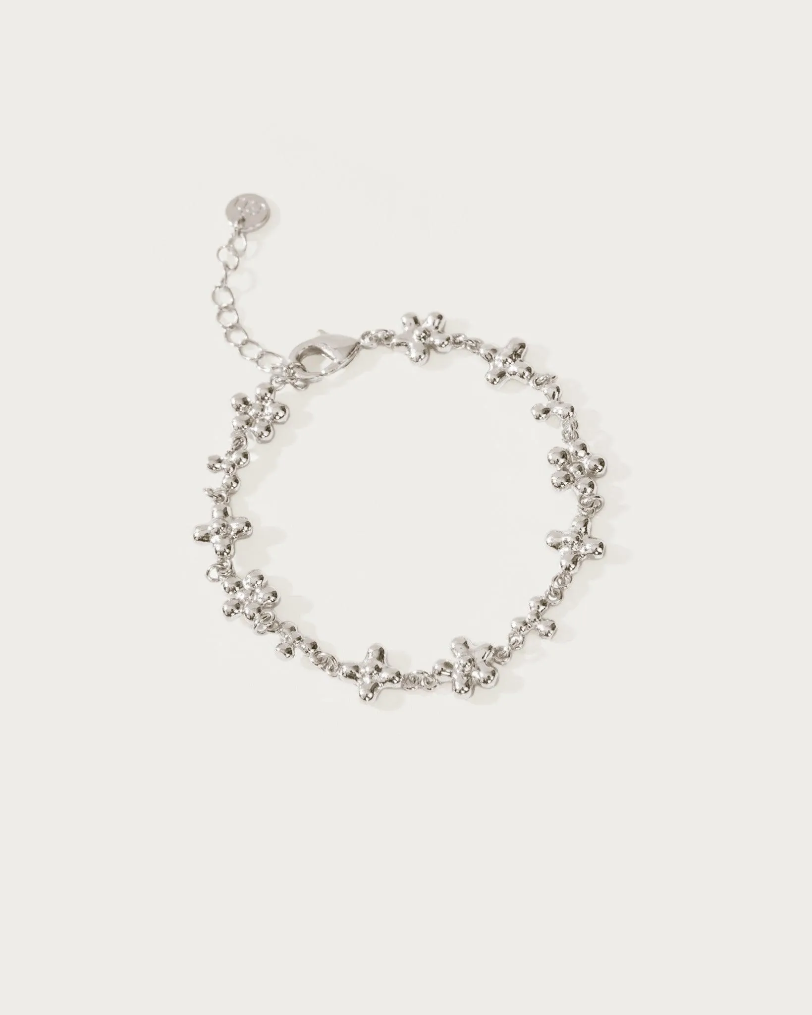 Daisy Molecule Bracelet in Silver