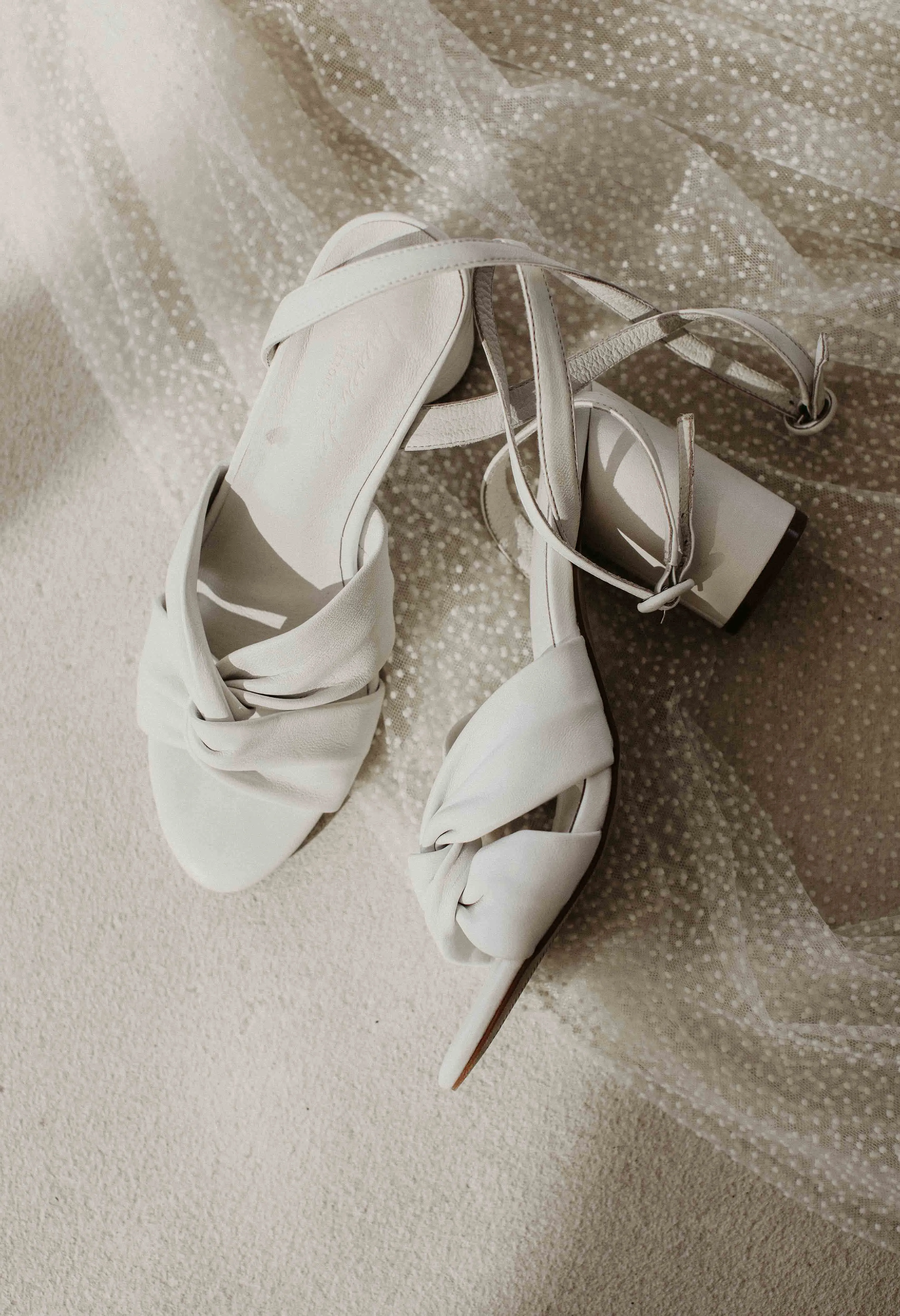 DESTINY - IVORY LEATHER WEDDING SANDALS