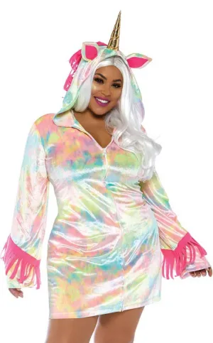 Enchanted Rainbow Unicorn Womens Plus Size Costume