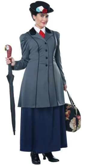 English Nanny Plus Size Womens Mary Poppins Costume