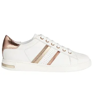 Geox Jaysen Ladies Rose Gold Trim Sneaker