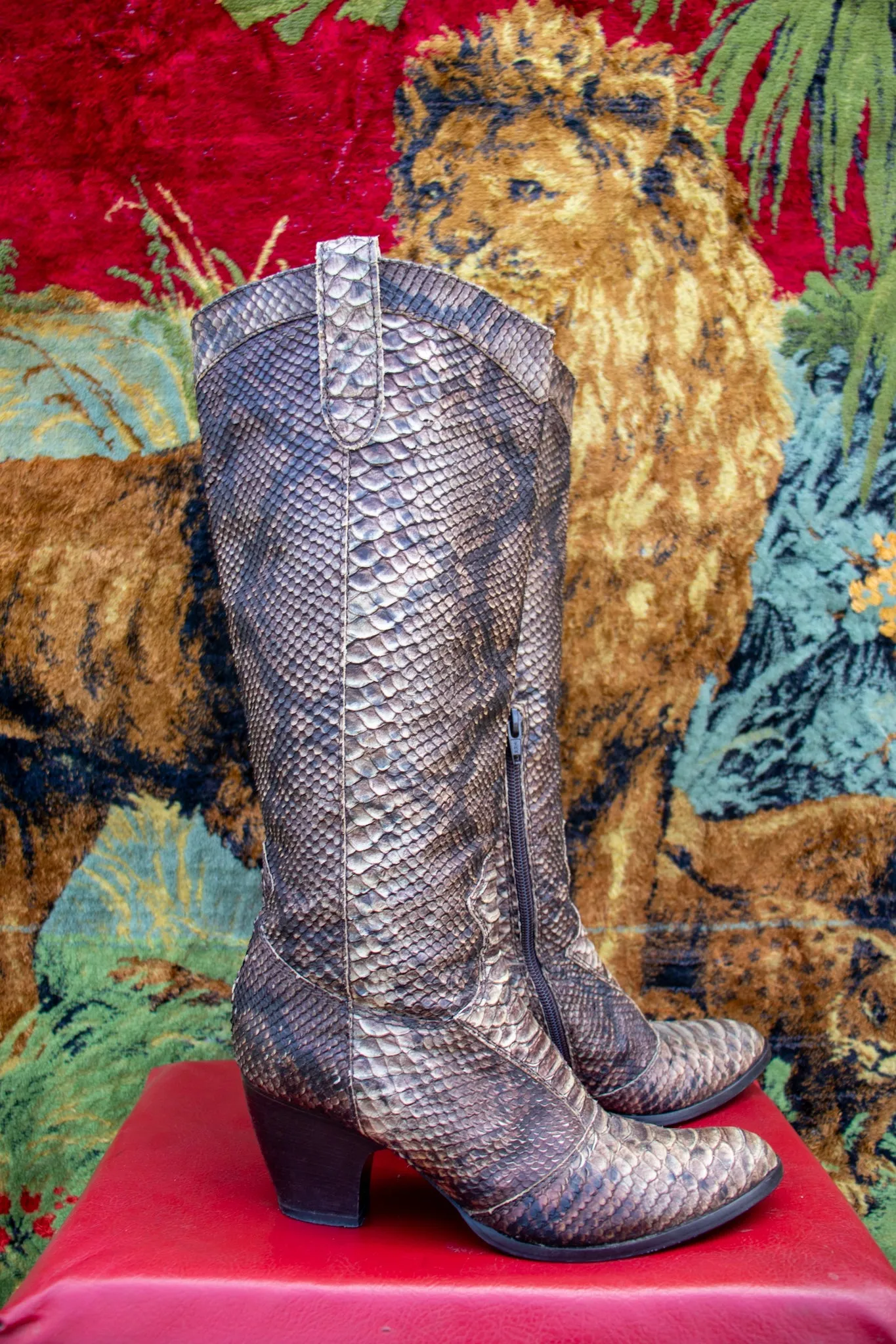 Gothic Snakeskin Italian Boots