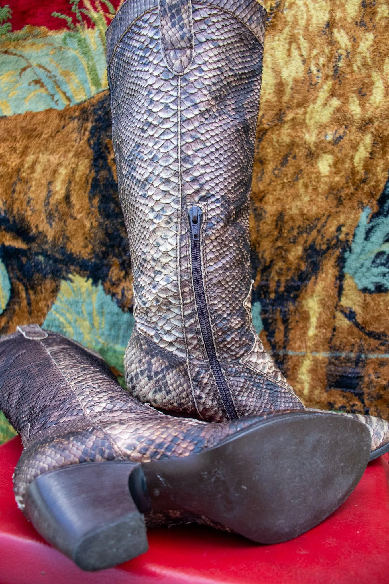 Gothic Snakeskin Italian Boots