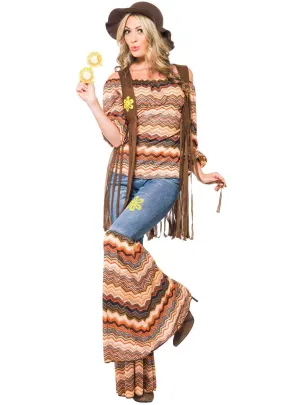 Harmony Hippie Womens Plus Size Fancy Dress Costume