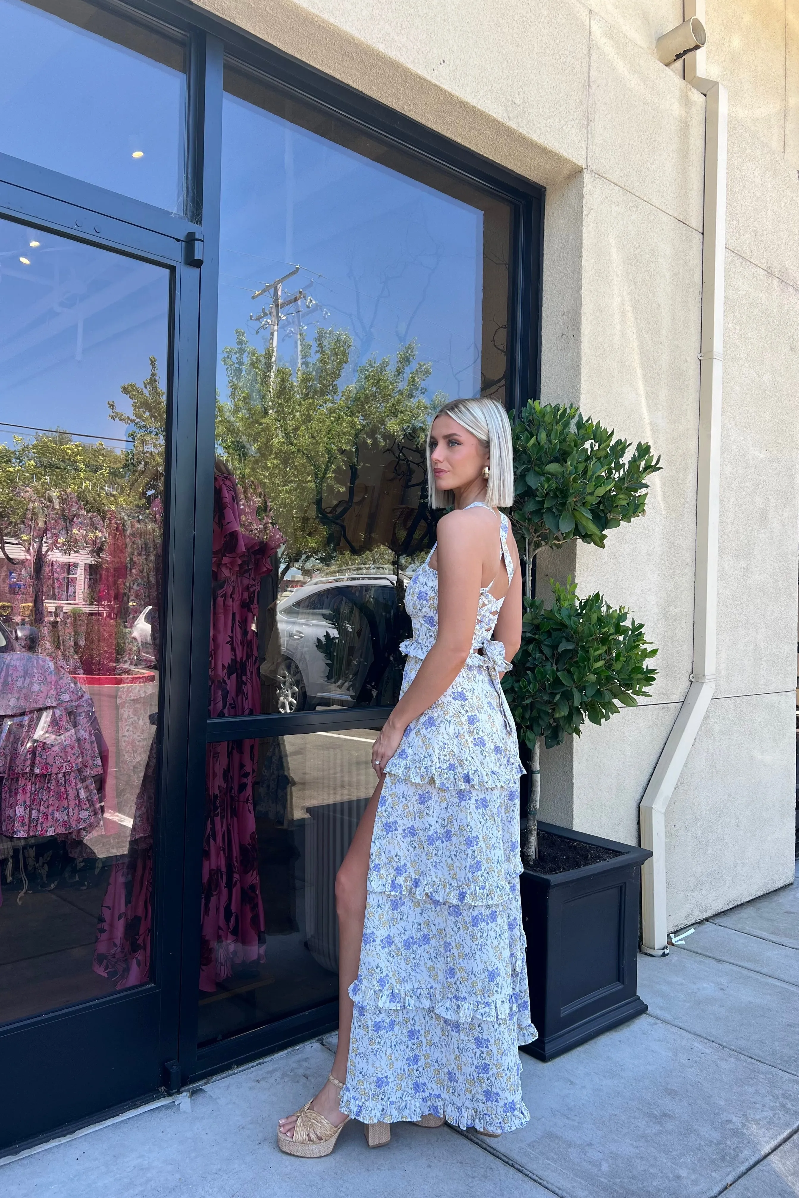 KEHLANI FLORAL TIERED DRESS