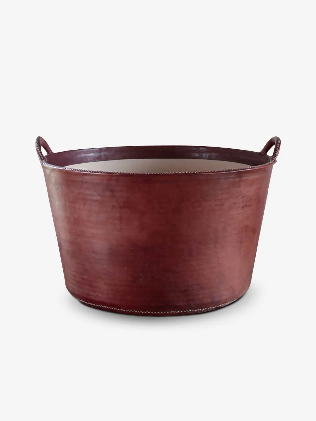 Large Leather Basket by Sol y Luna