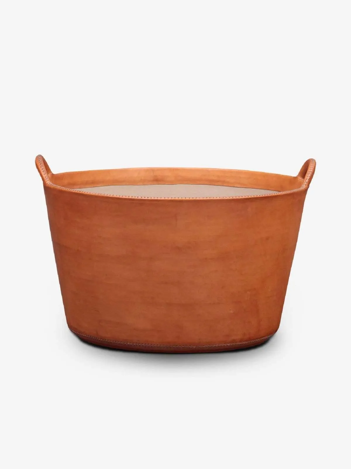 Large Leather Basket by Sol y Luna