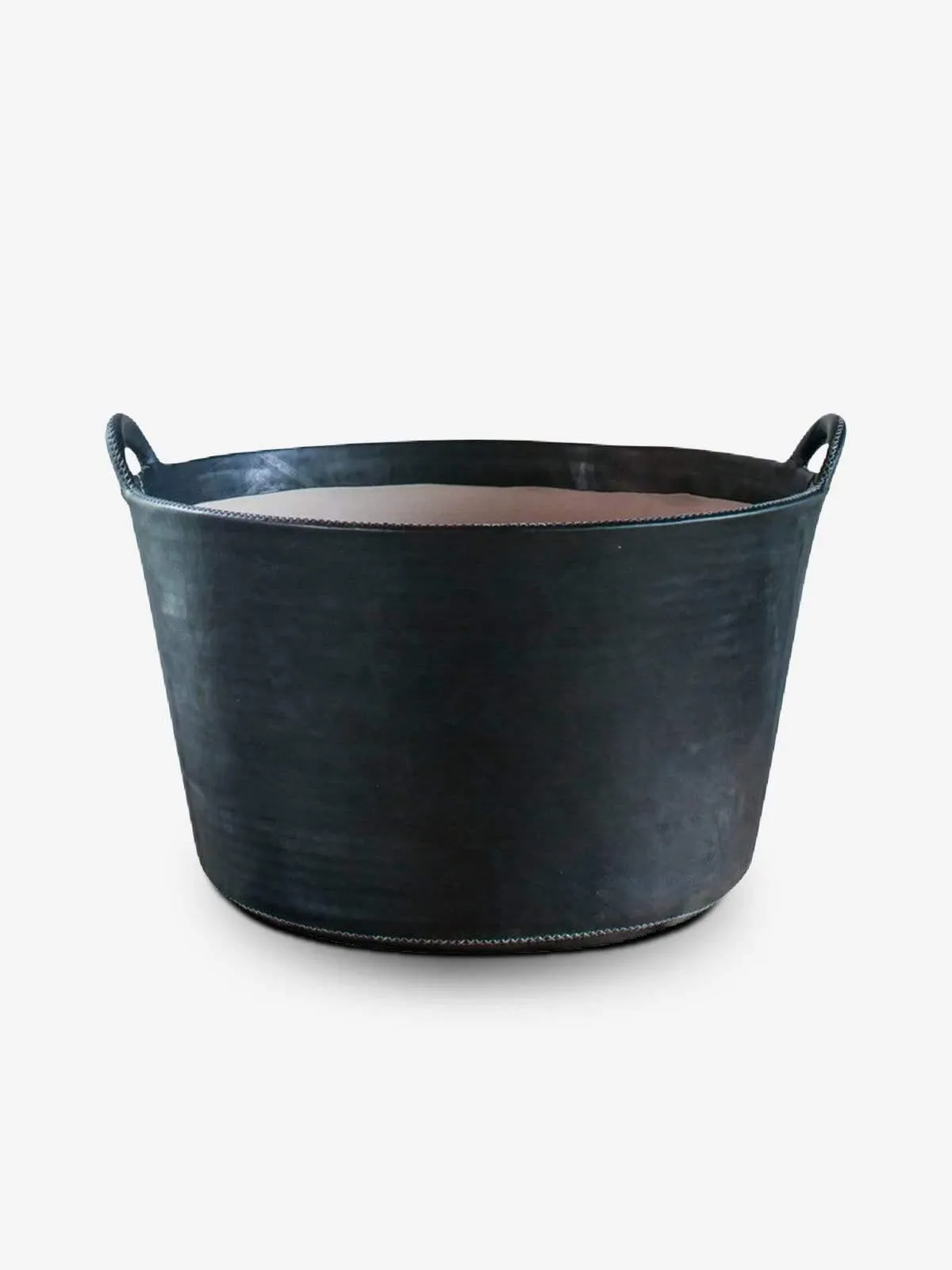 Large Leather Basket by Sol y Luna