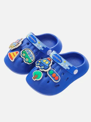 Little Surprise Box Blue Transport theme Slip on Clogs/Footwear for Toddlers & Kids