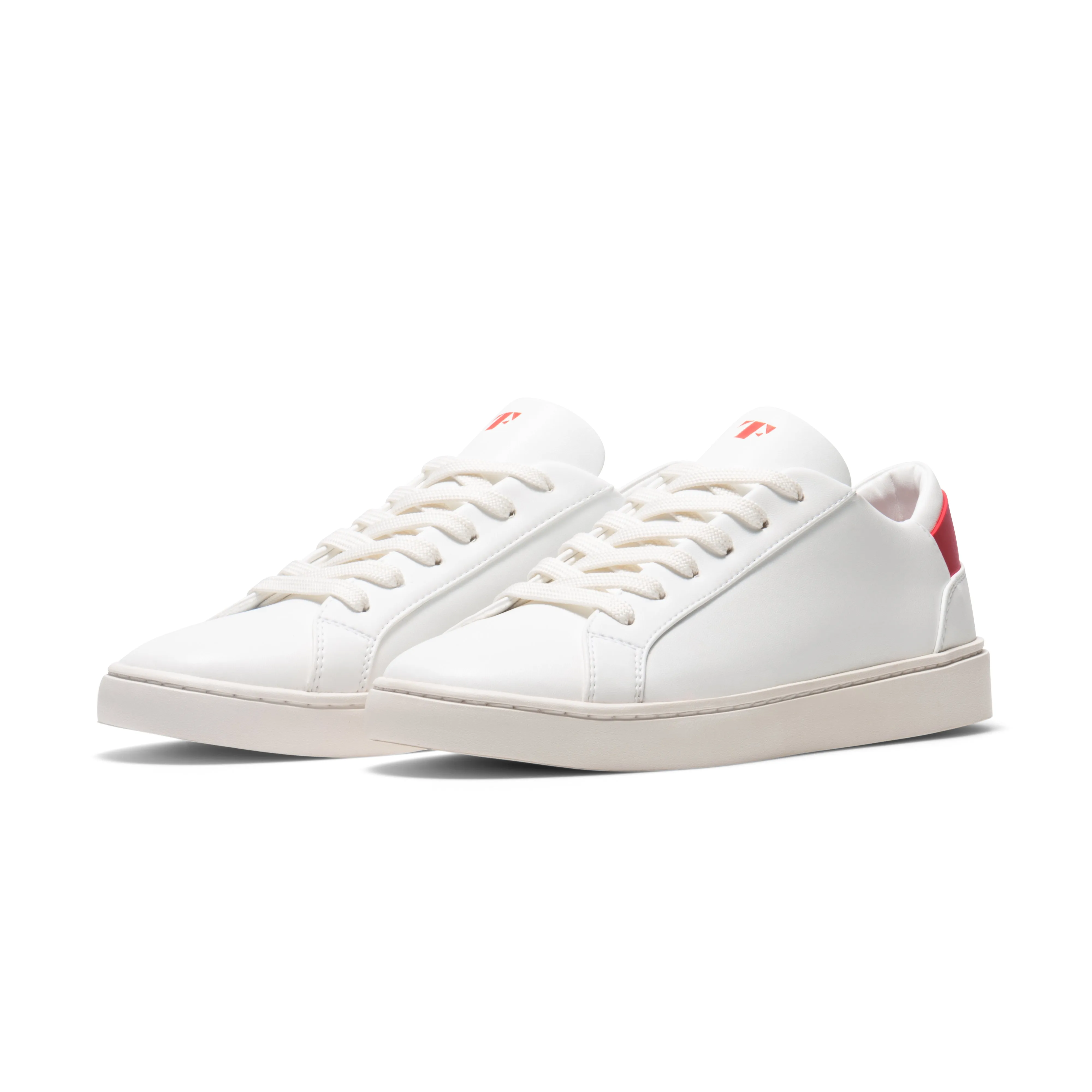 Men's Lace Up | White-Flame Red