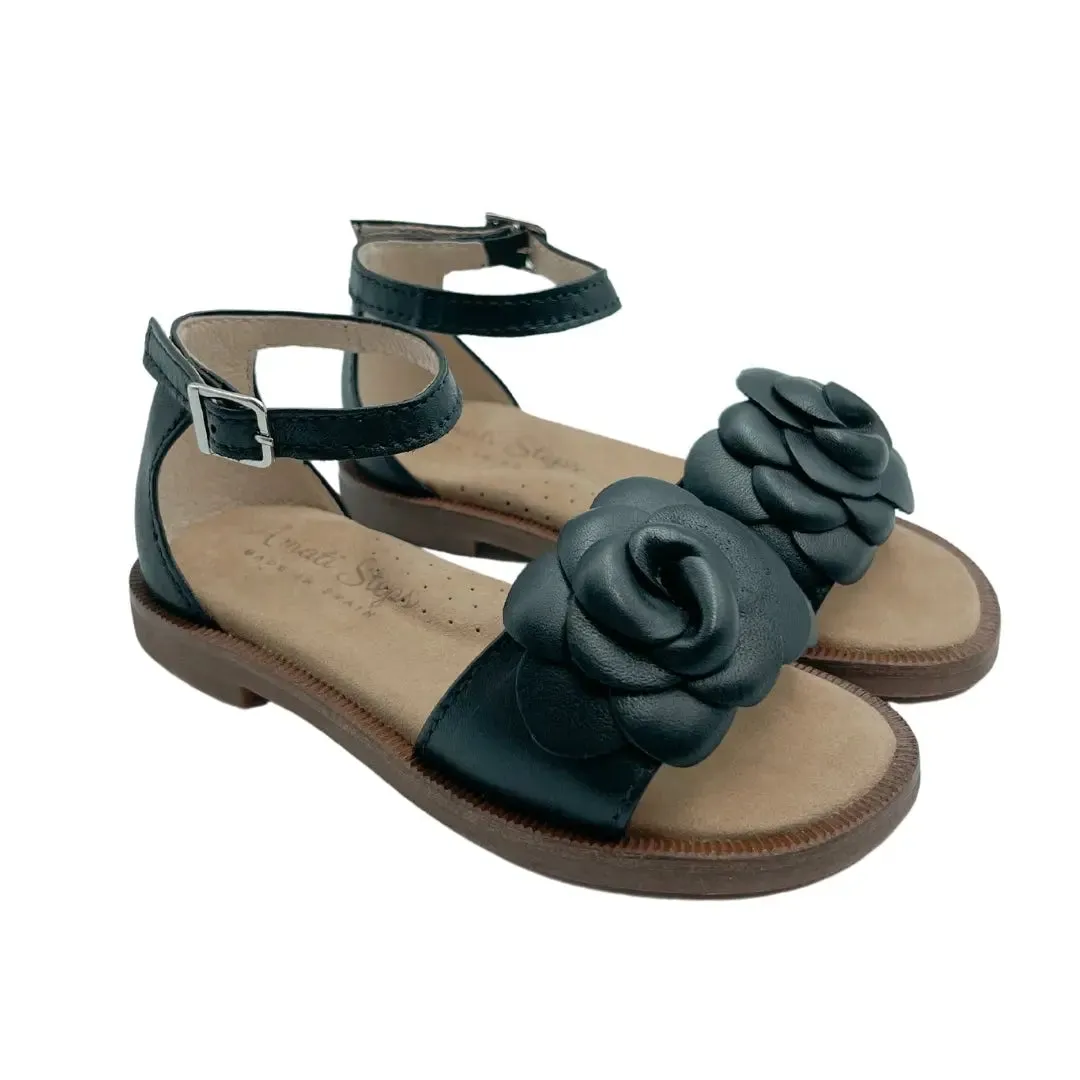 Seraphina- Black Leather Sandals