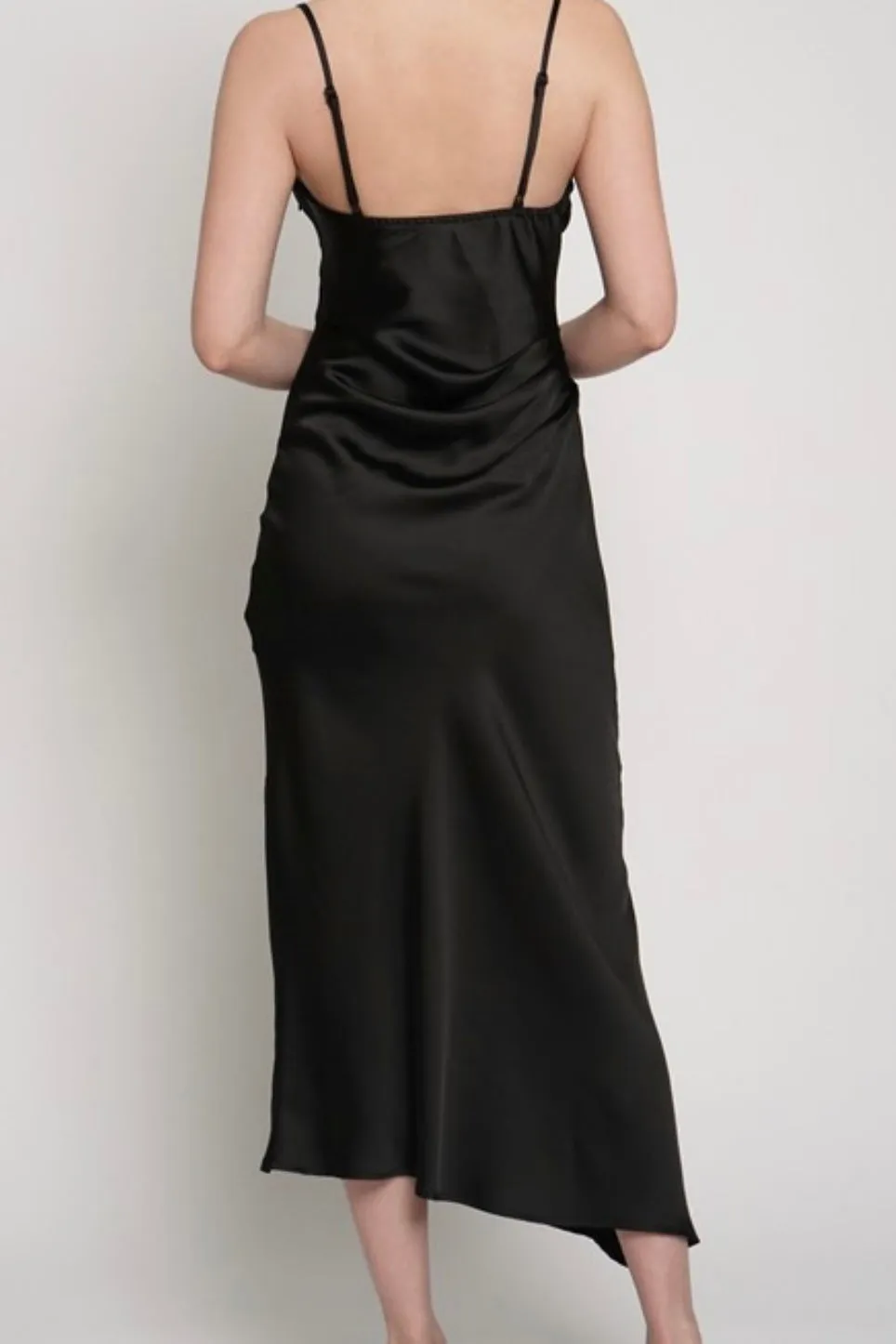 SPENCE BLACK SLIP DRESS