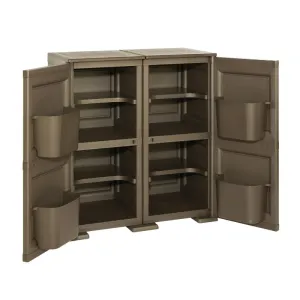 Tonterelli Shoe Cabinet 8 Shelves   4 Side Pockets 2 Door