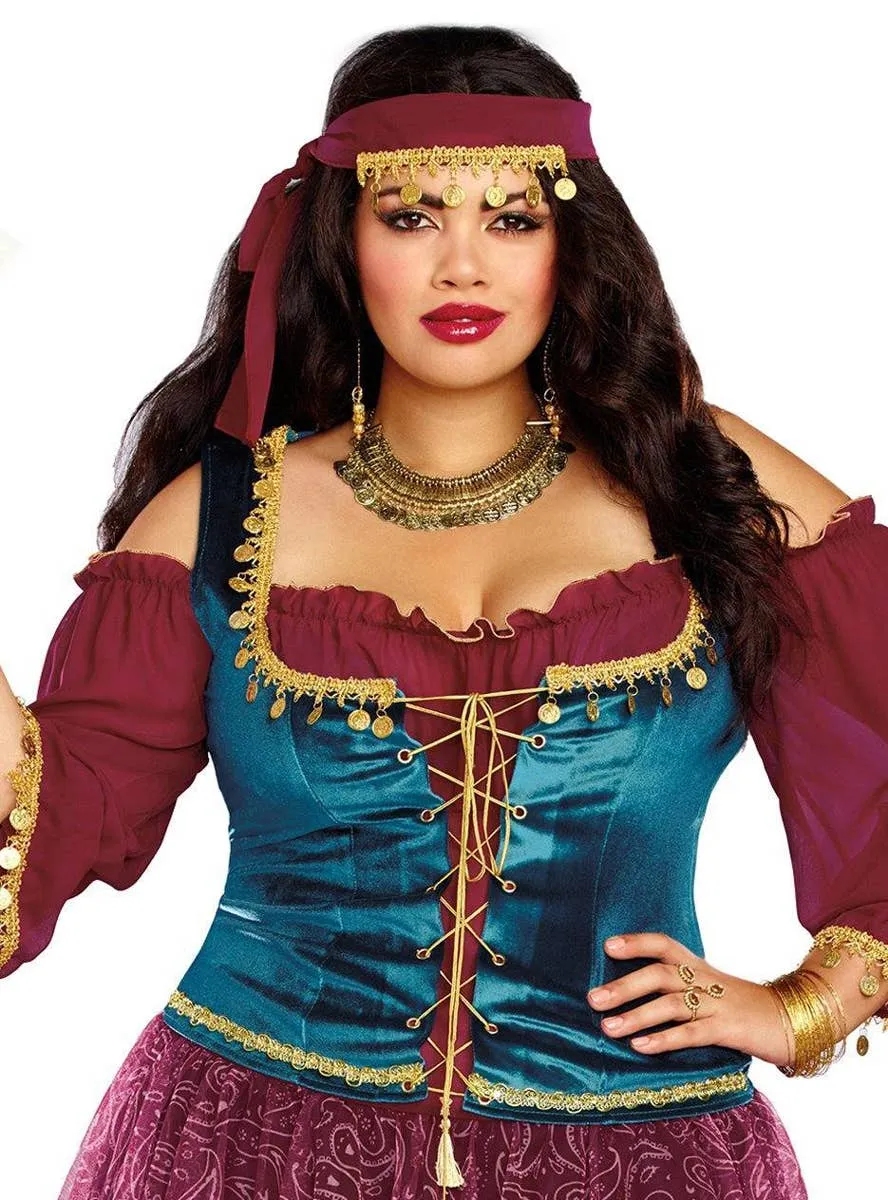 Travelling Gypsy Deluxe Womens Plus Size Costume