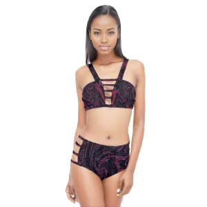 Velvet Cage Up Bikini Set